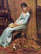 Lady with a Setter Dog