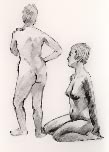 Drawing of two women